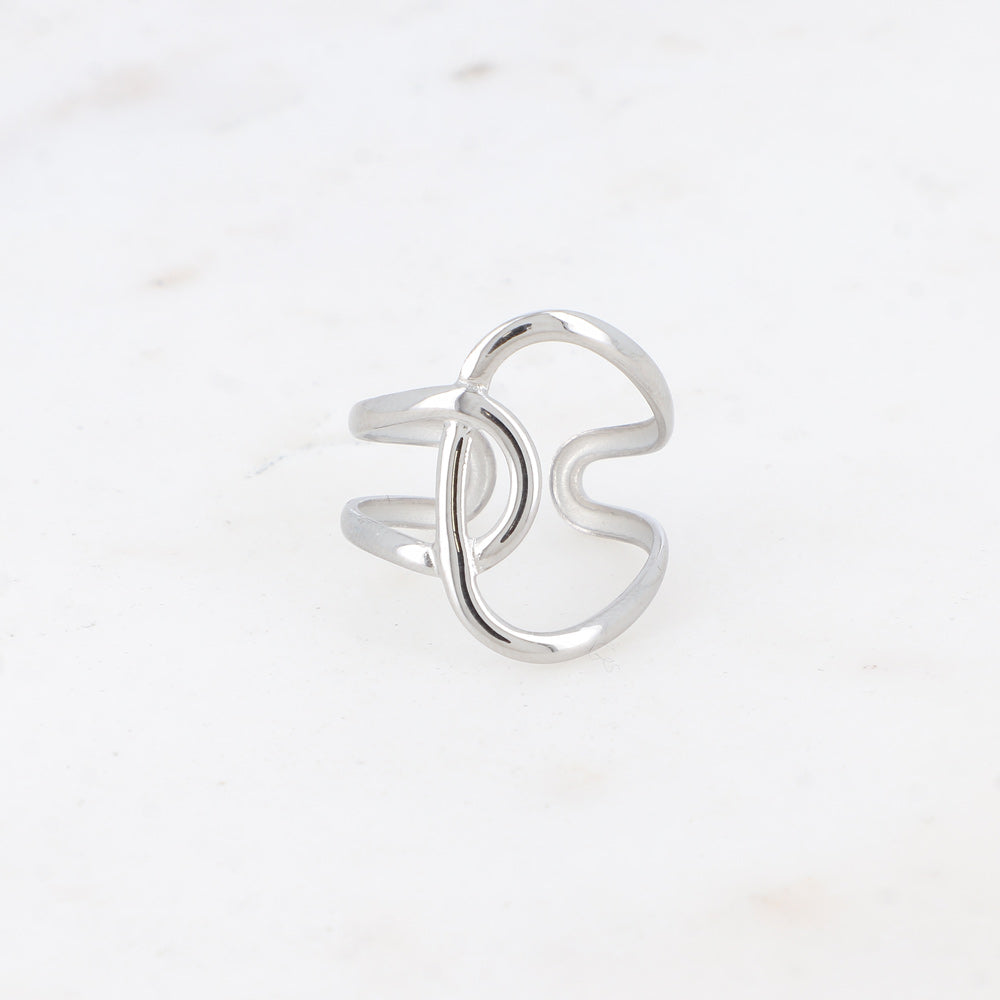 BAGUE KEIRA - LIGNES ENTRECROISEES / DORE OU ARGENT
