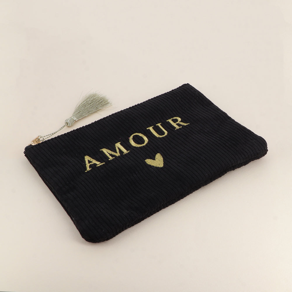 TROUSSE - AMOUR ET COEUR - VELOURS CÔTELE / PLUSIEURS COULEURS
