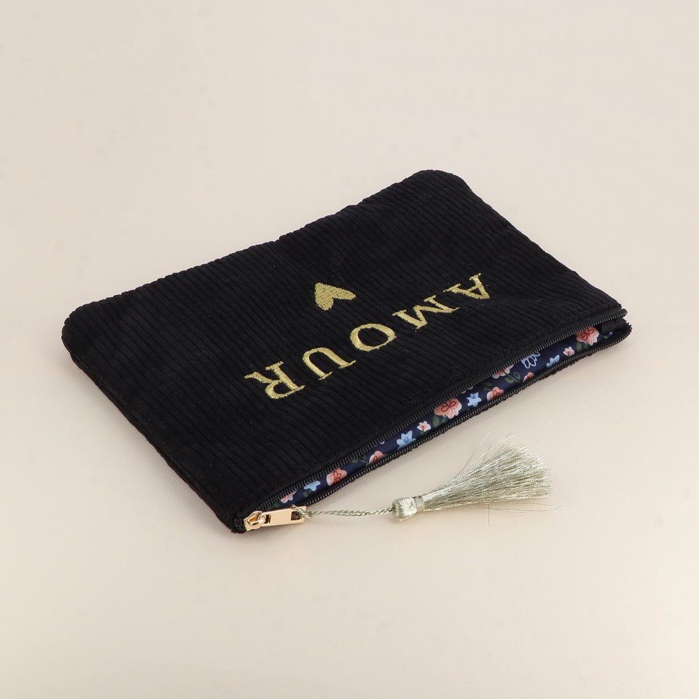 TROUSSE - AMOUR ET COEUR - VELOURS CÔTELE / PLUSIEURS COULEURS