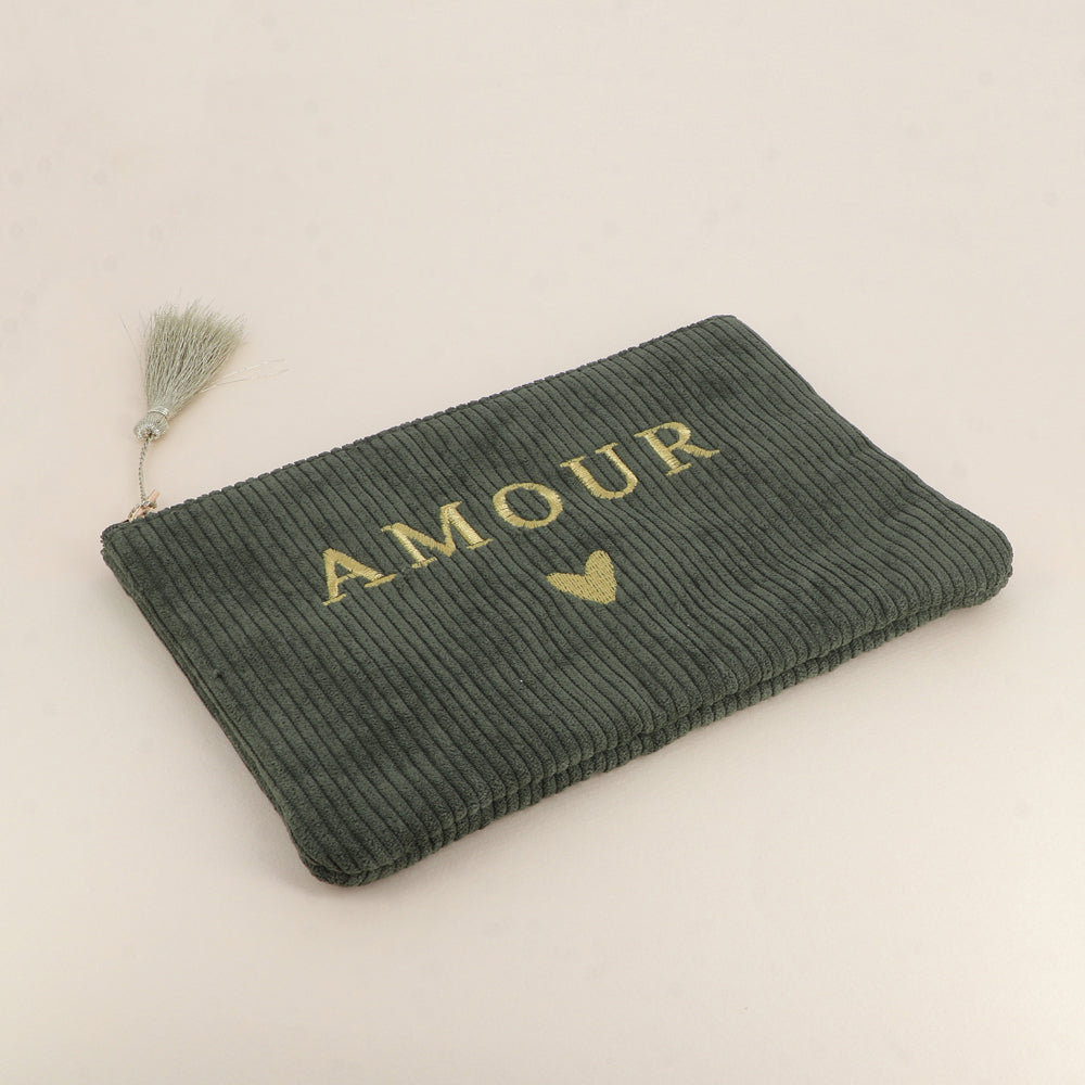 TROUSSE - AMOUR ET COEUR - VELOURS CÔTELE / PLUSIEURS COULEURS