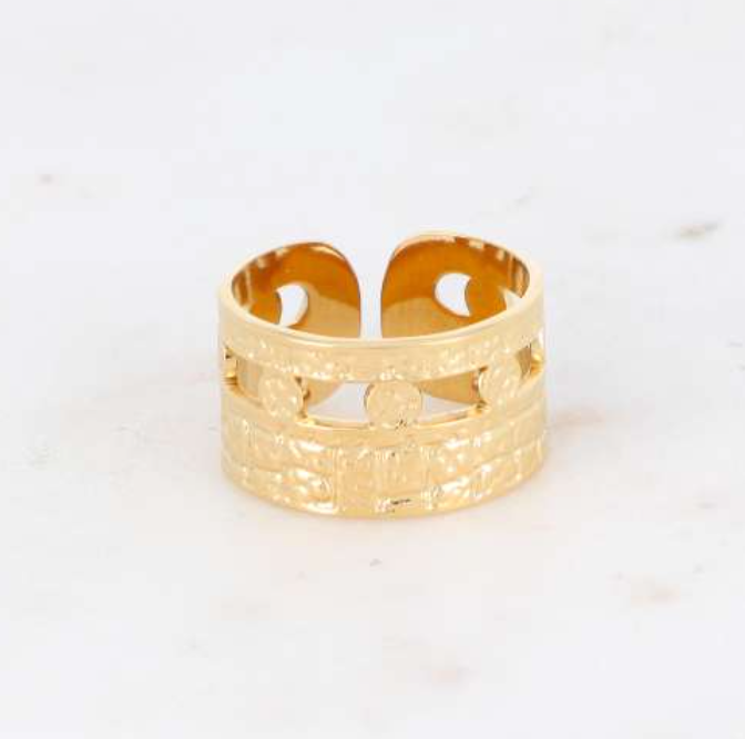 BAGUE RIANNIO - MARTELEE EFFET CROCO ET RONDS