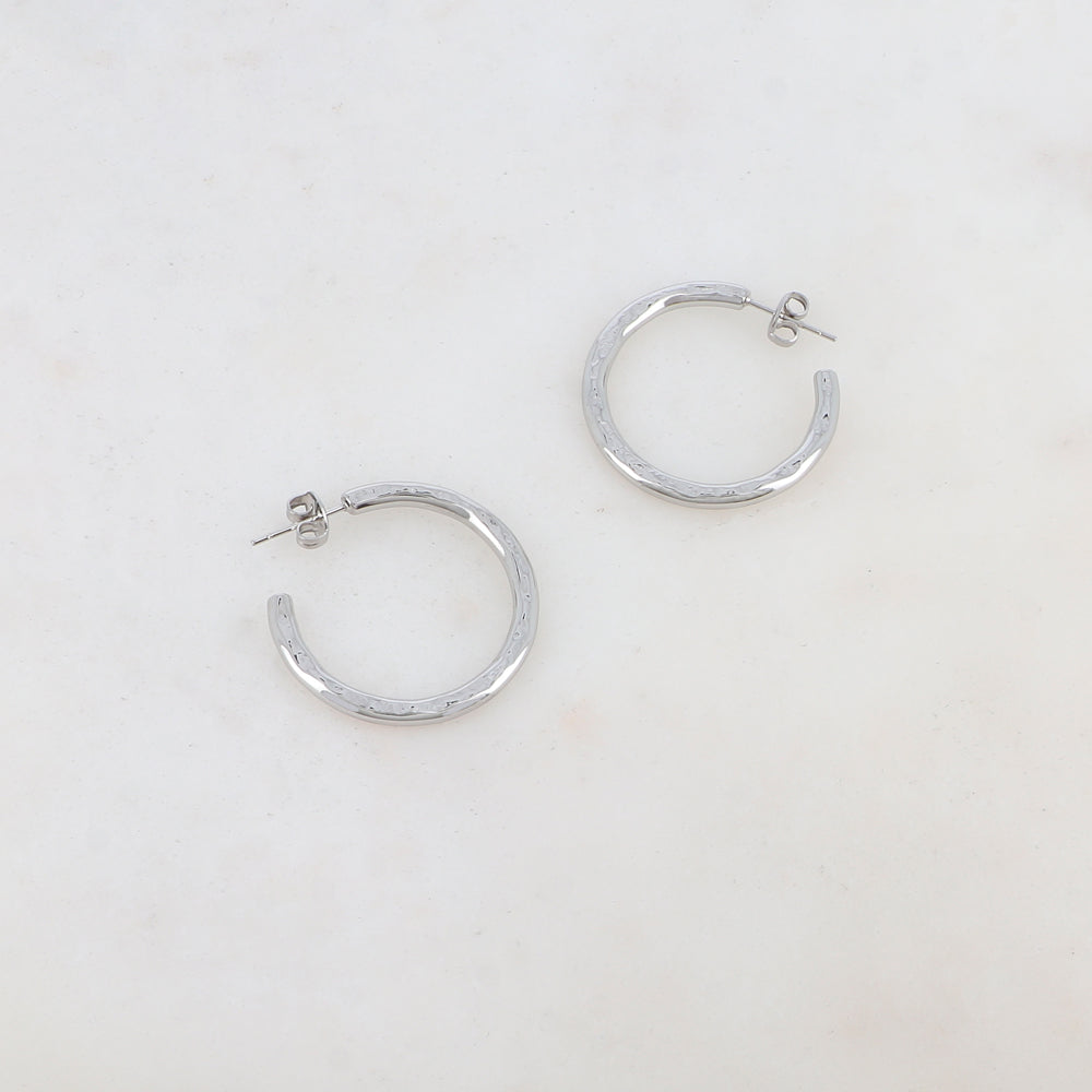 CREOLES A PUCE MARTELEES / DORE OU ARGENT