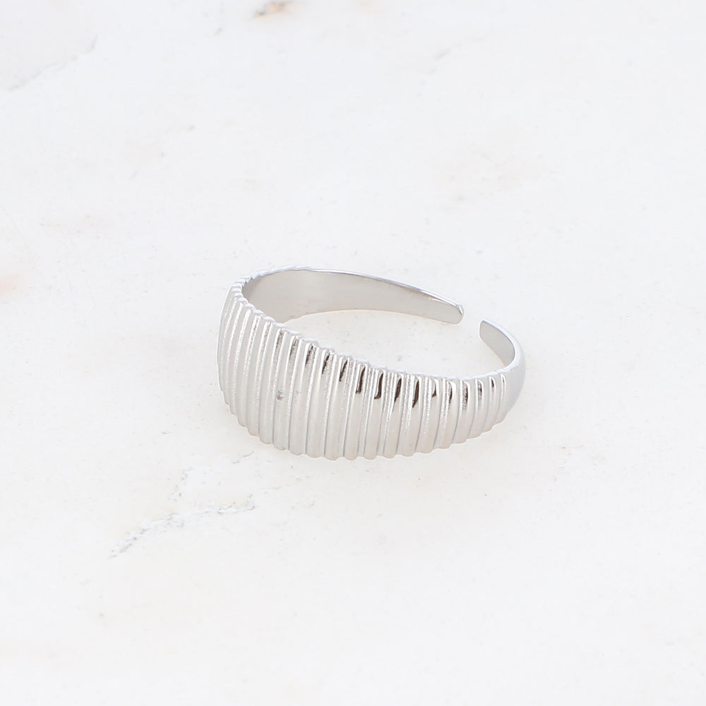 BAGUE MIYA - STRIEE / DORE OU ARGENT
