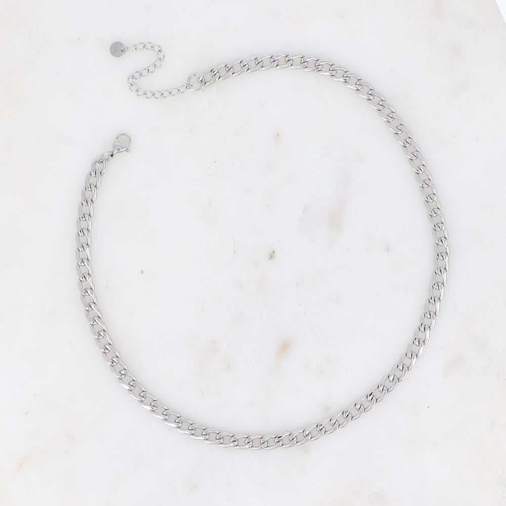 COLLIER UNISEX - MAILLE GOURMETTE / DORE OU ARGENT