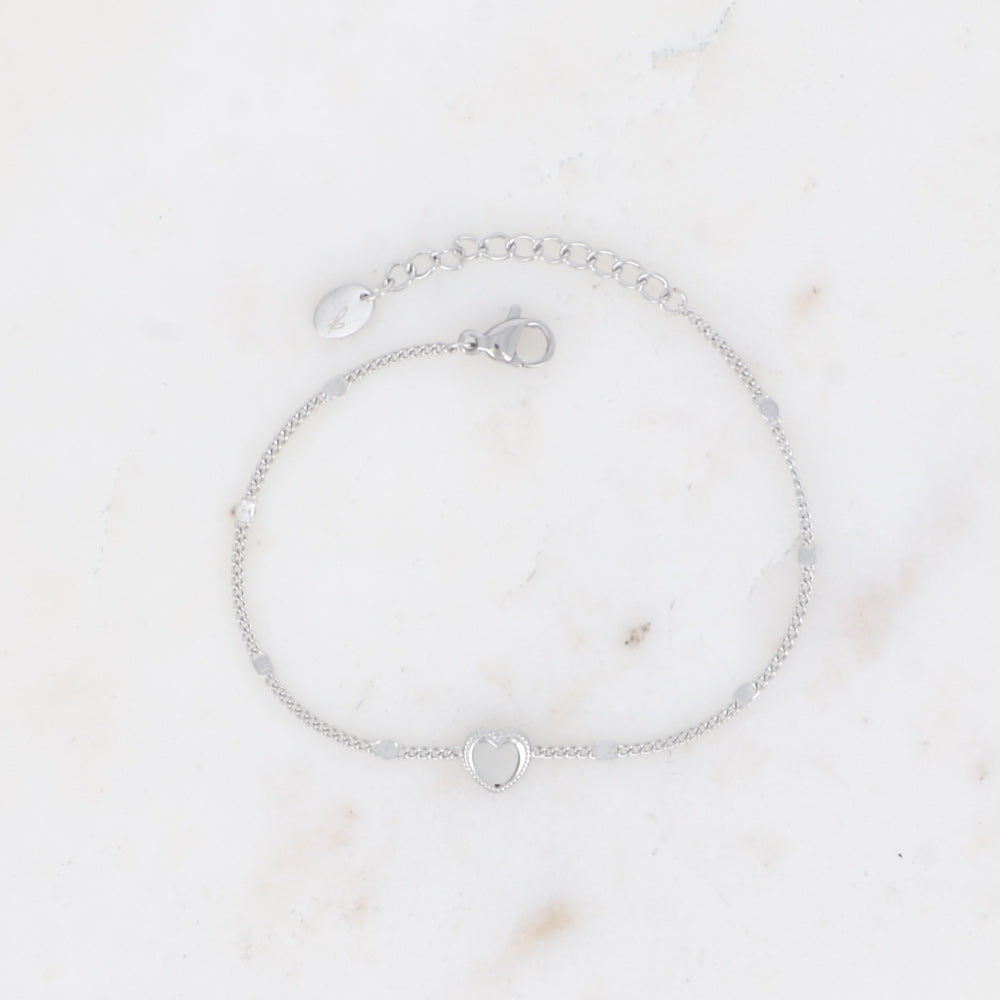 BRACELET - COEUR / DORE OU ARGENT