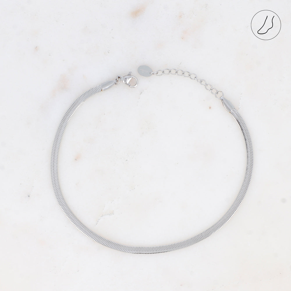 BRACELETS DE CHEVILLE UNISEX KIRU - MAILLE MIROIR / DORE OU ARGENT