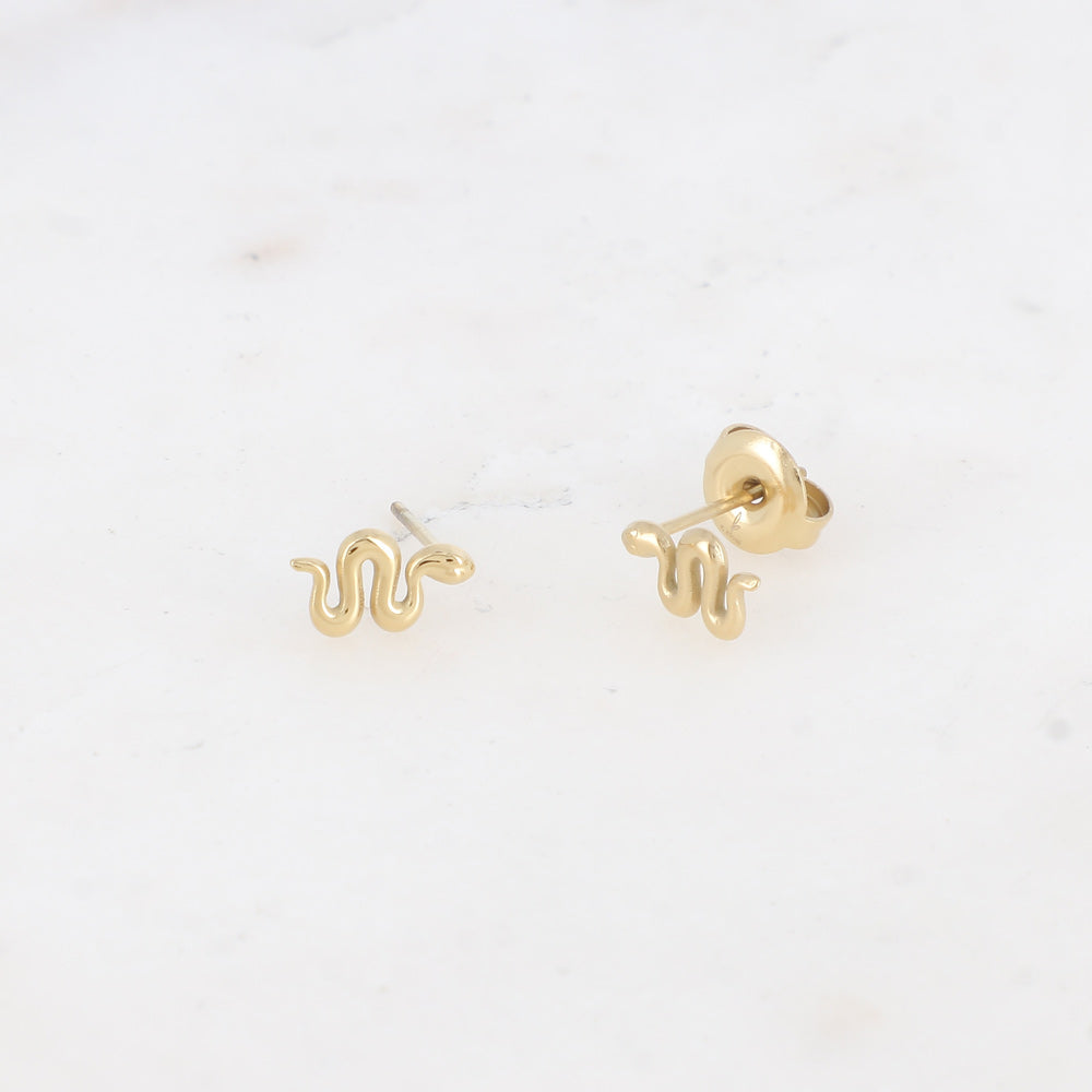 BOUCLES MINI PUCES - SERPENT / DORE OU ARGENT