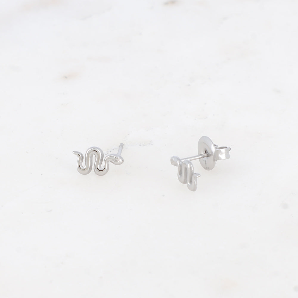 BOUCLES MINI PUCES - SERPENT / DORE OU ARGENT