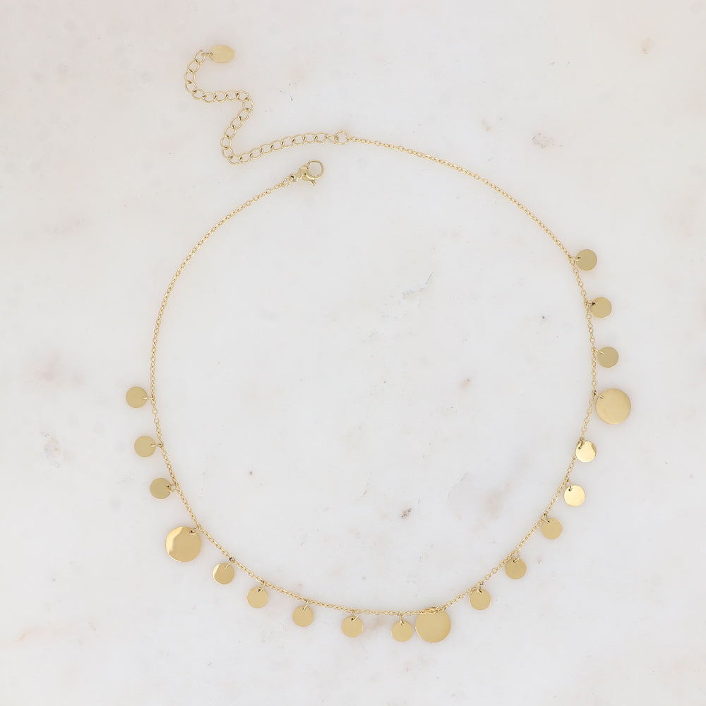 COLLIER BULLINATIE - PAMPILLES RONDES / DORE OU ARGENT