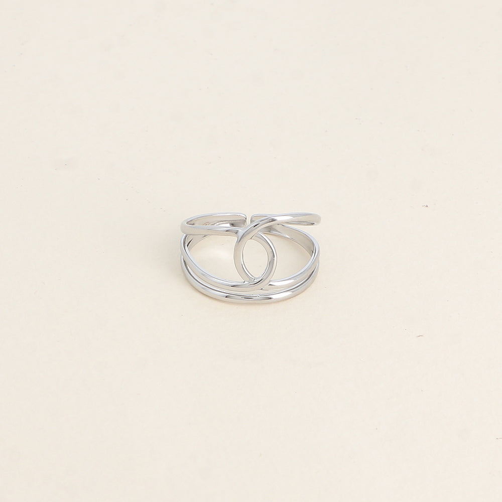 BAGUE - 2 RANGS, LIGNE COURBE