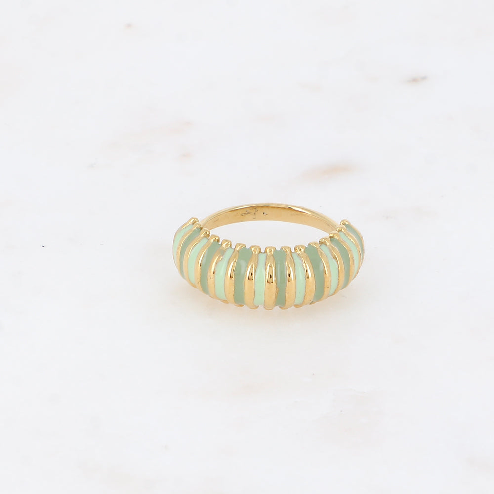 BAGUE - ANNEAU LARGE STRIE AVEC EMAIL