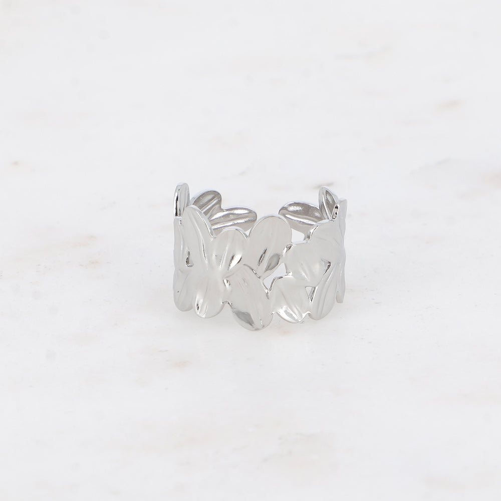 BAGUE - MOTIF FLORAL TEXTURE