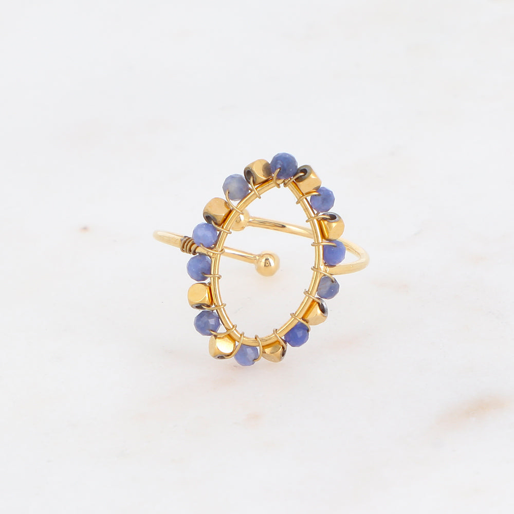 BAGUE GLORIA AVEC PIERRE NATURELLES / DIFFERENTES COULEURS
