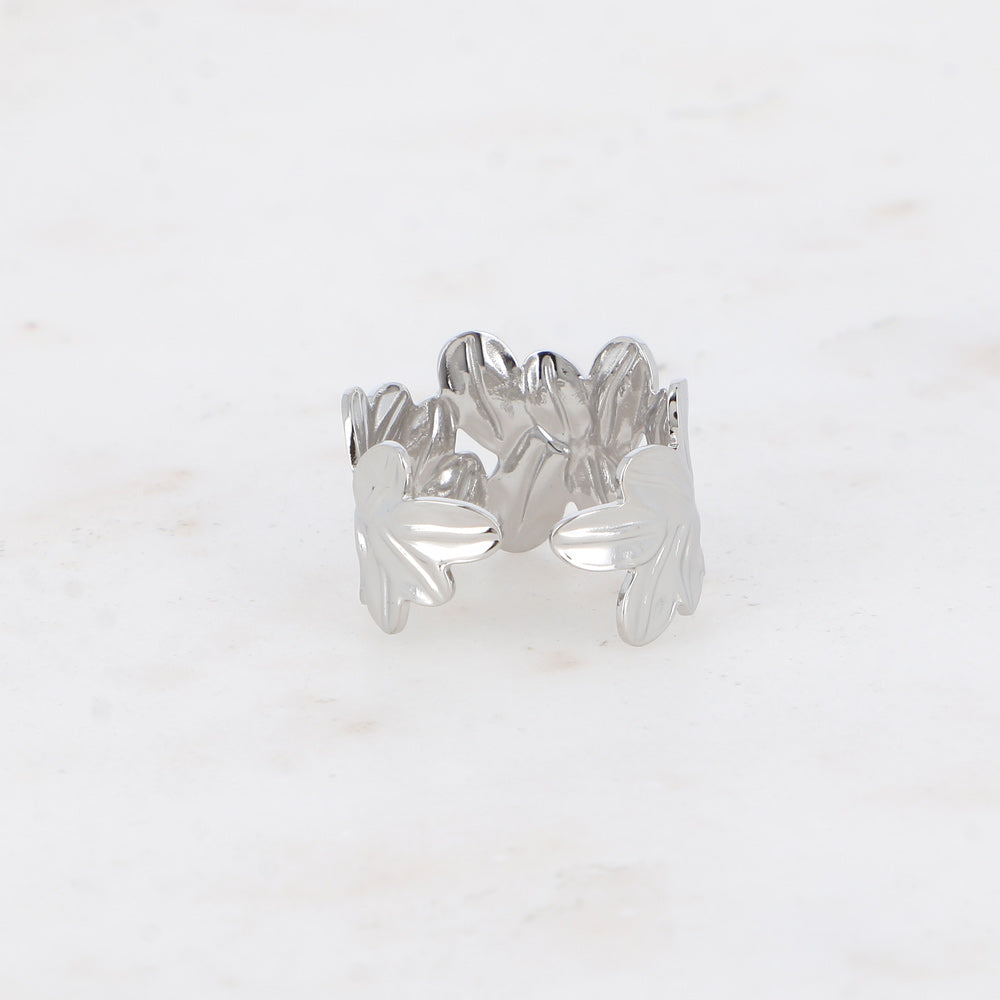 BAGUE - MOTIF FLORAL TEXTURE