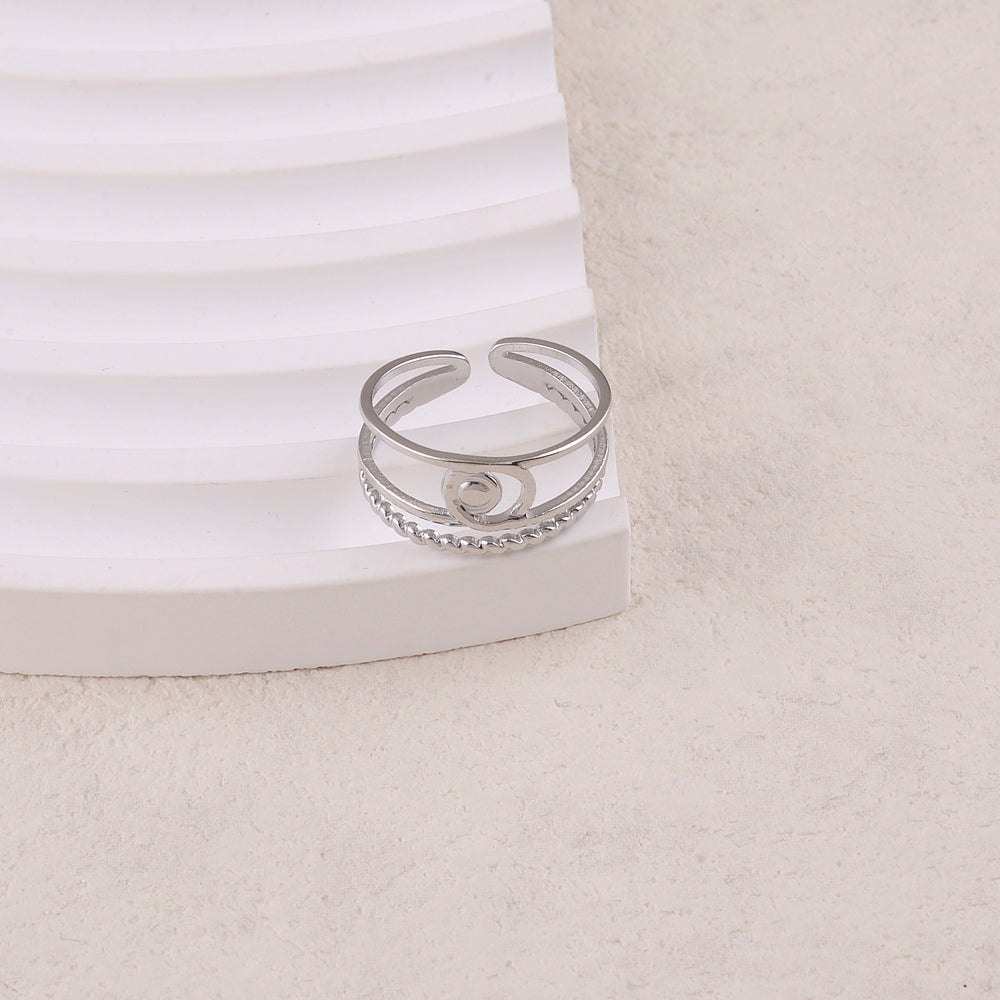 BAGUE 3 RANGS / DORE OU ARGENT