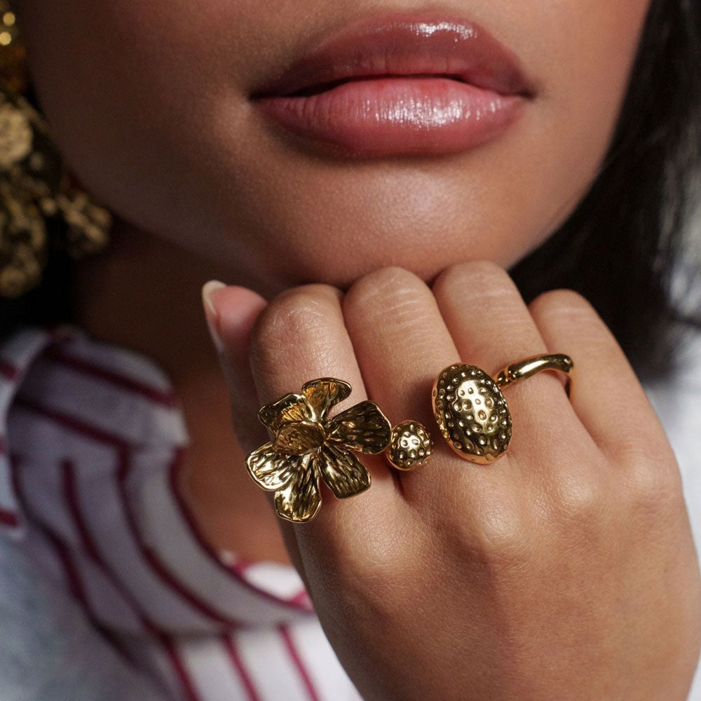 BAGUE ELIANE - FLEUR TEXTUREE