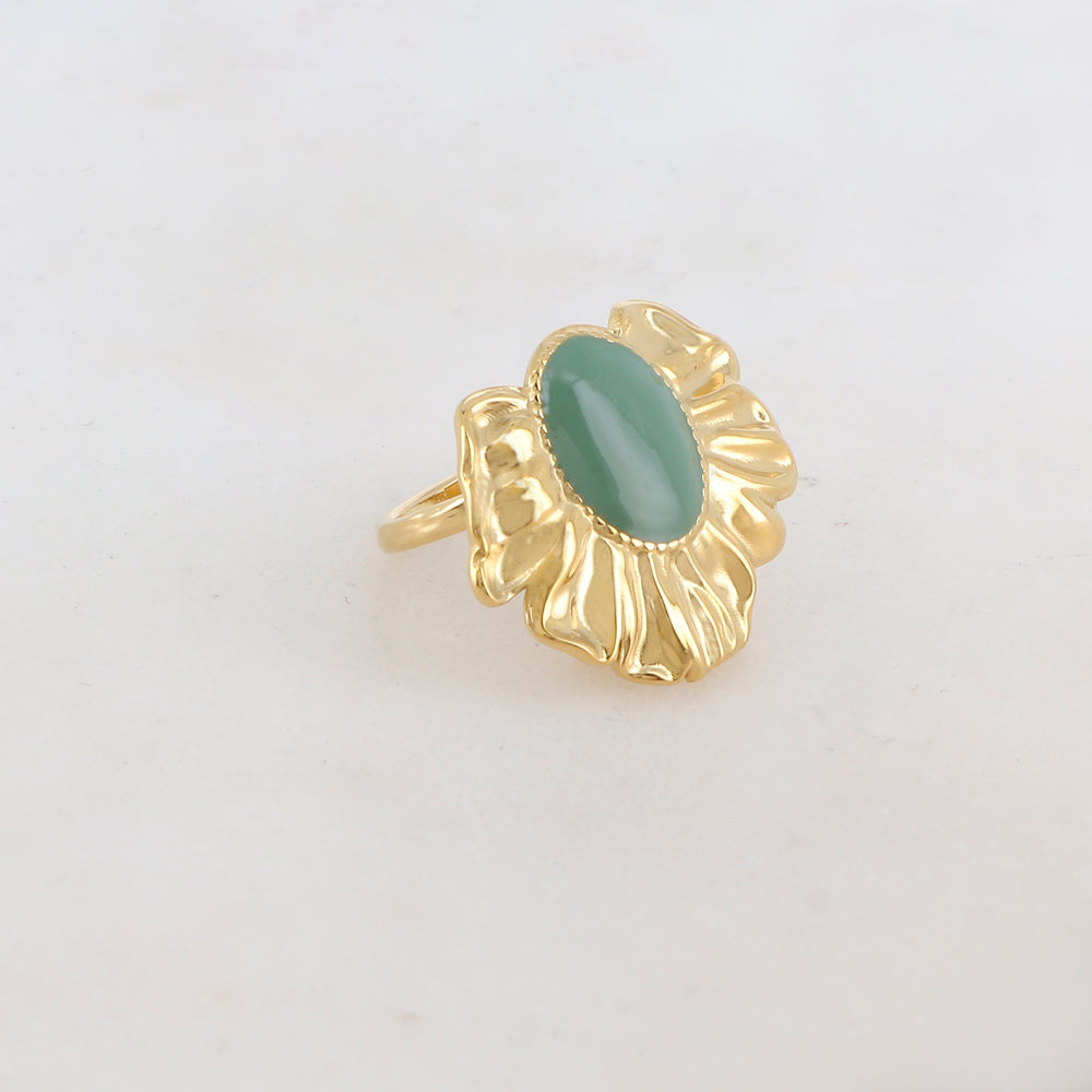 BAGUE AVEC FEUILLE / DIFFERENTES COULEURS