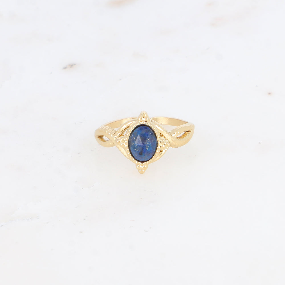 BAGUE AVEC PIERRE NATURELLE OU NACRE / DIFFERENTES COULEURS