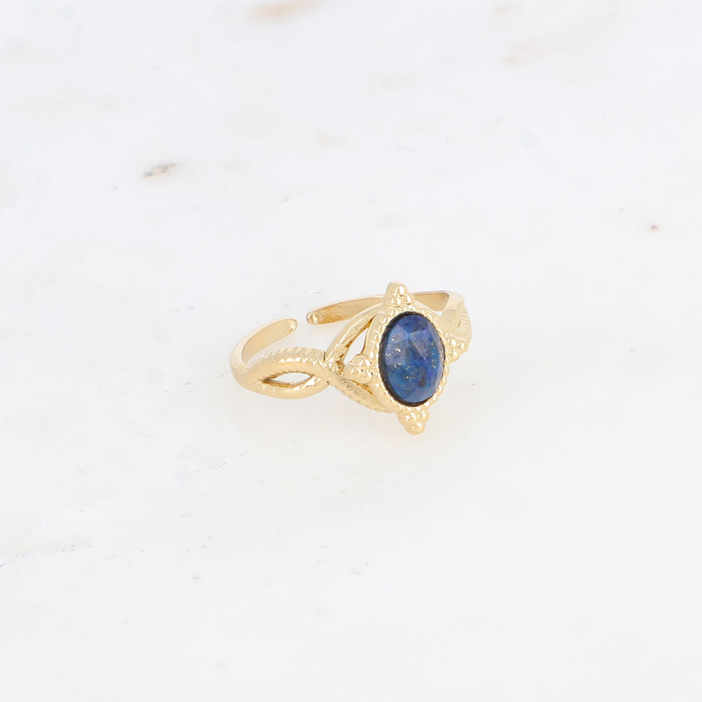 BAGUE AVEC PIERRE NATURELLE OU NACRE / DIFFERENTES COULEURS