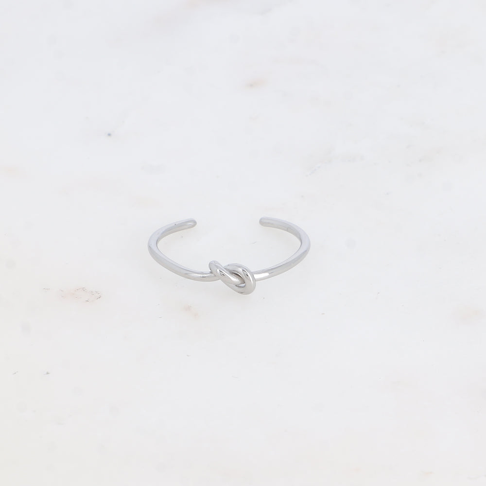 BAGUE FINE - MOTIF NOEUD / DORE OU ARGENT