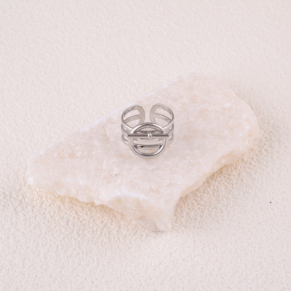 BAGUE LARGE / DORE OU ARGENT