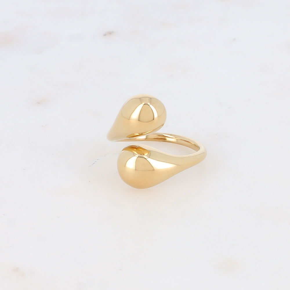 BAGUE REGLABLE AVEC EFFET MIROIR / DORE OU ARGENT