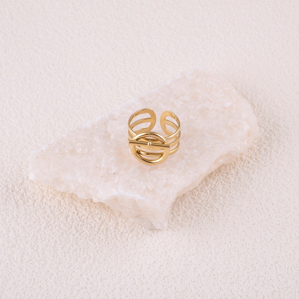 BAGUE LARGE / DORE OU ARGENT