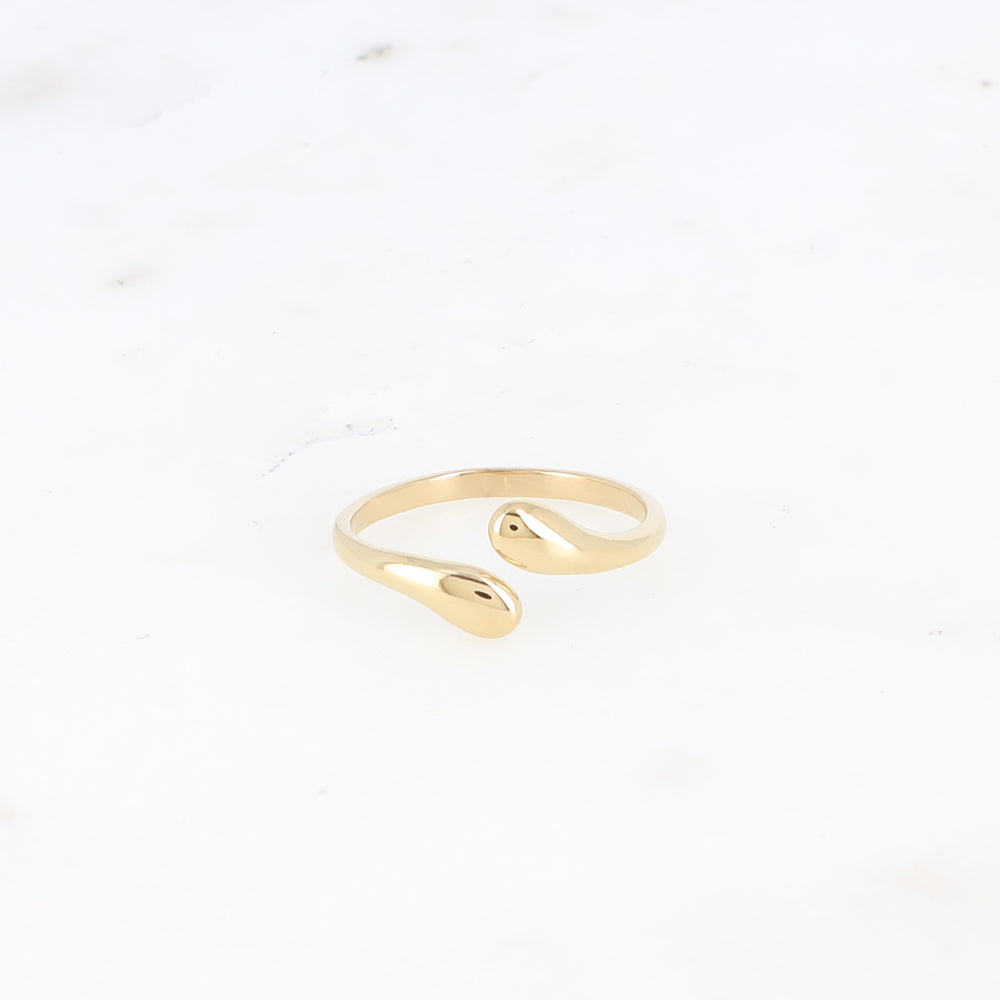 BAGUE OUVERTE ET FINE / DORE OU ARGENT