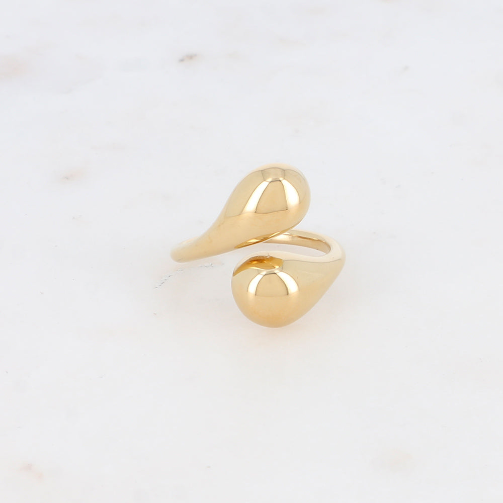 BAGUE REGLABLE AVEC EFFET MIROIR / DORE OU ARGENT
