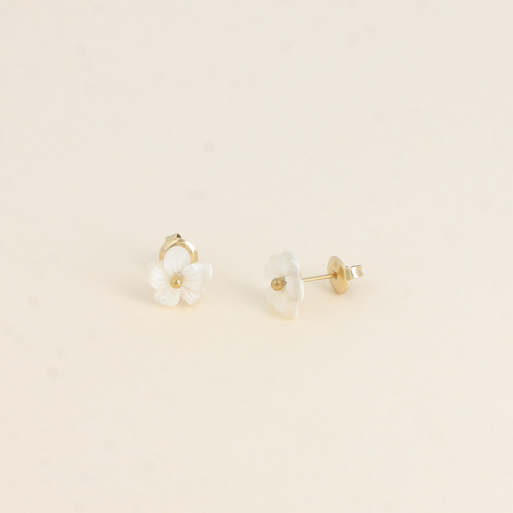 BOUCLES PUCES - PETITE FLEUR NACREE