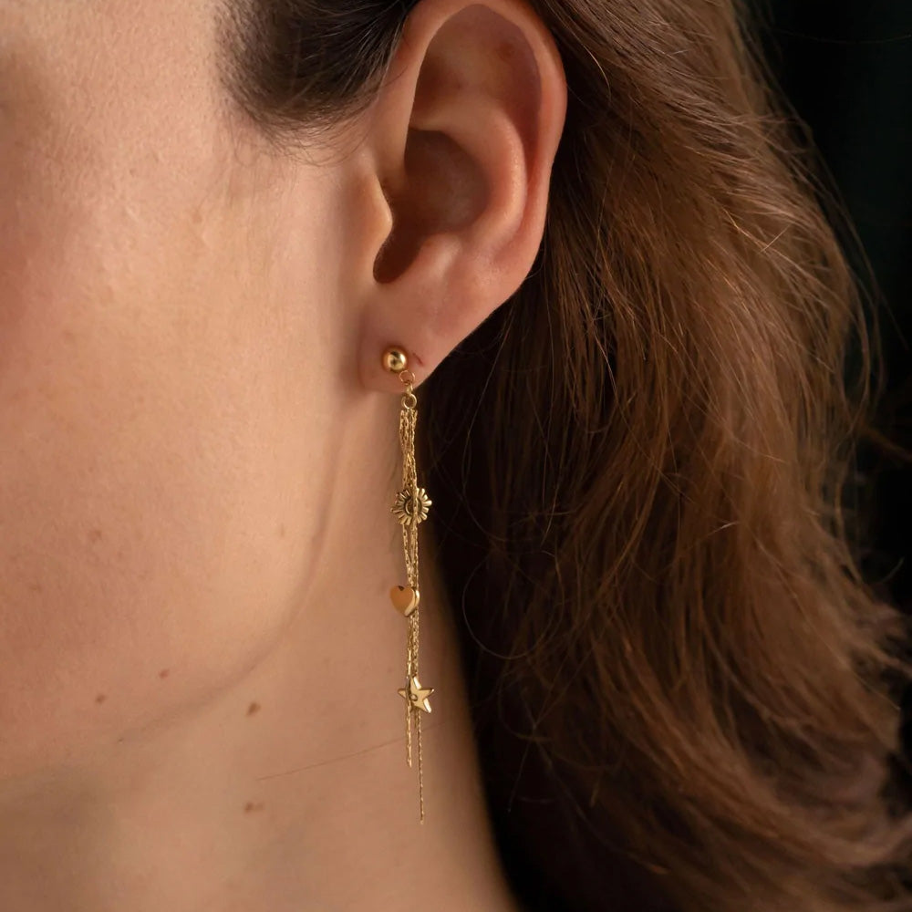 BOUCLES PUCES CARLEY / DORE OU ARGENT
