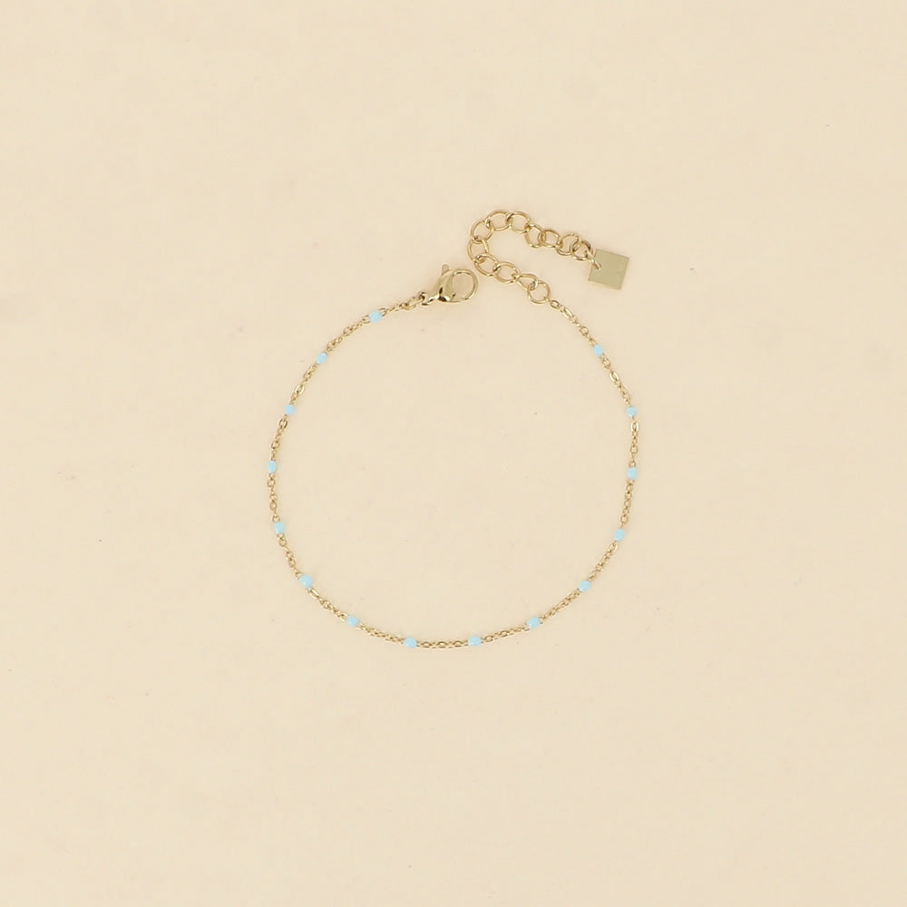 BRACELET - CHAINE AUX TOUCHES EMAILLEES