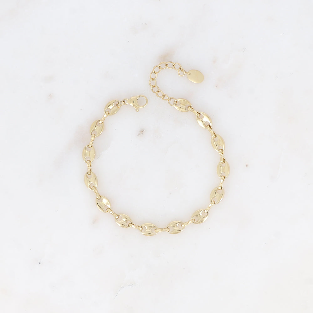 BRACELET - MAILLE TYPE GRAIN DE CAFE