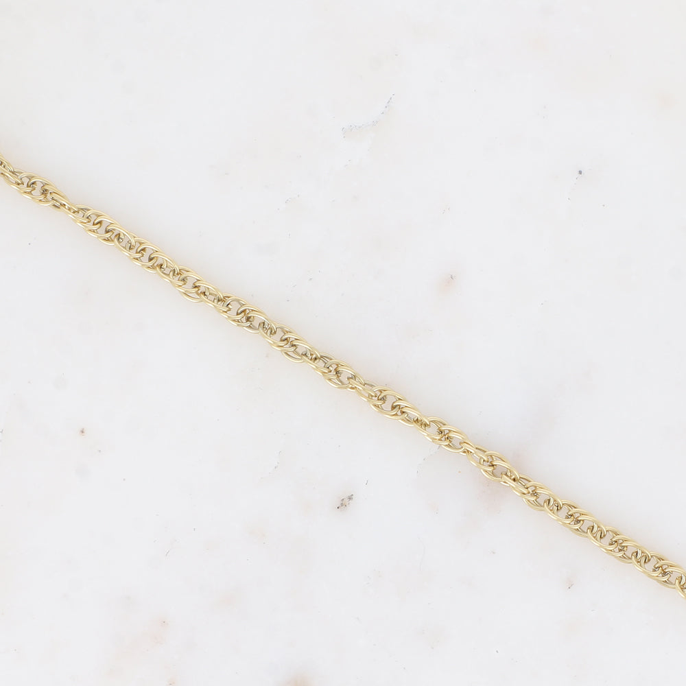 BRACELET - MAILLE ANNEAUX OVALES TORSADES EPAIS / DORE OU ARGENT