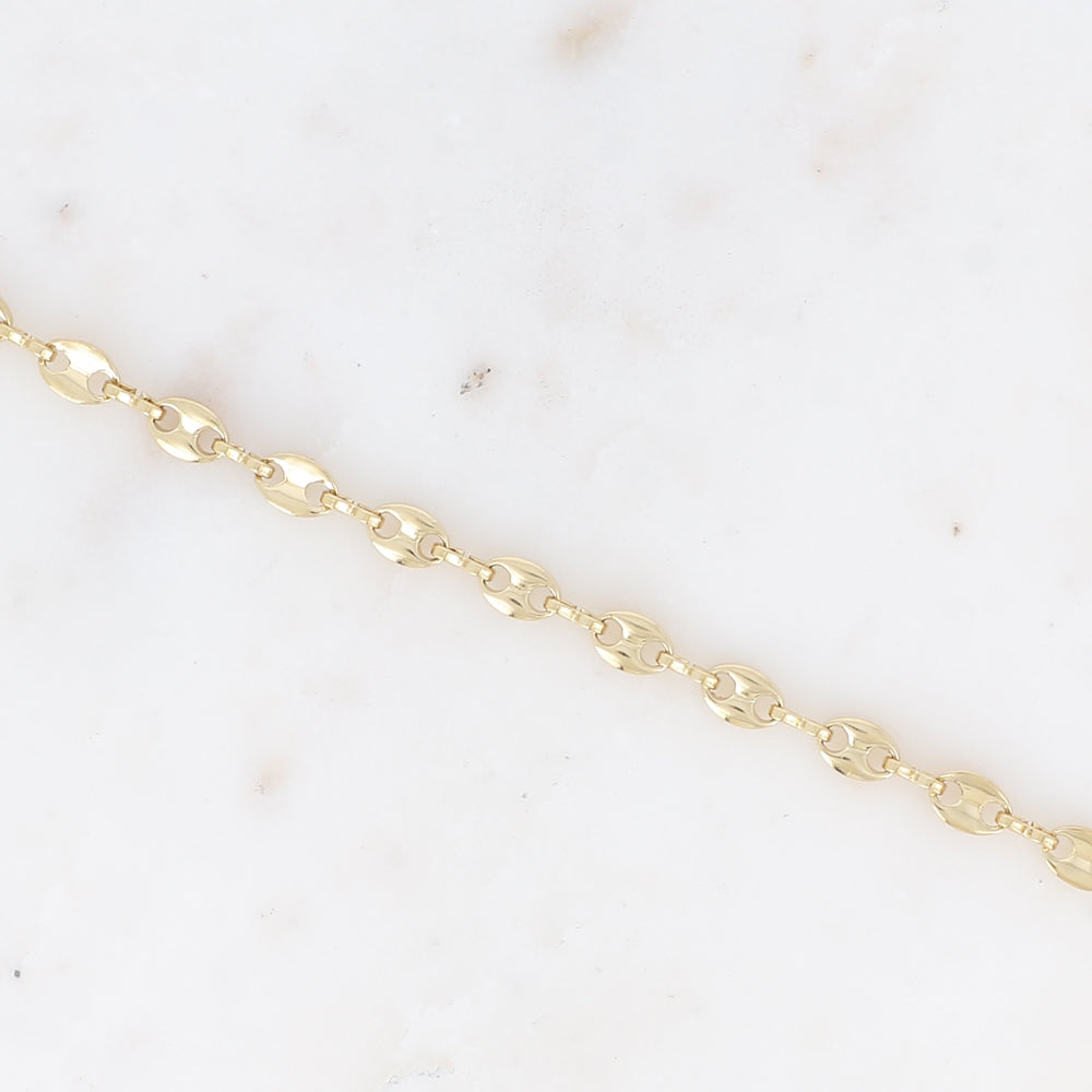BRACELET - MAILLE TYPE GRAIN DE CAFE