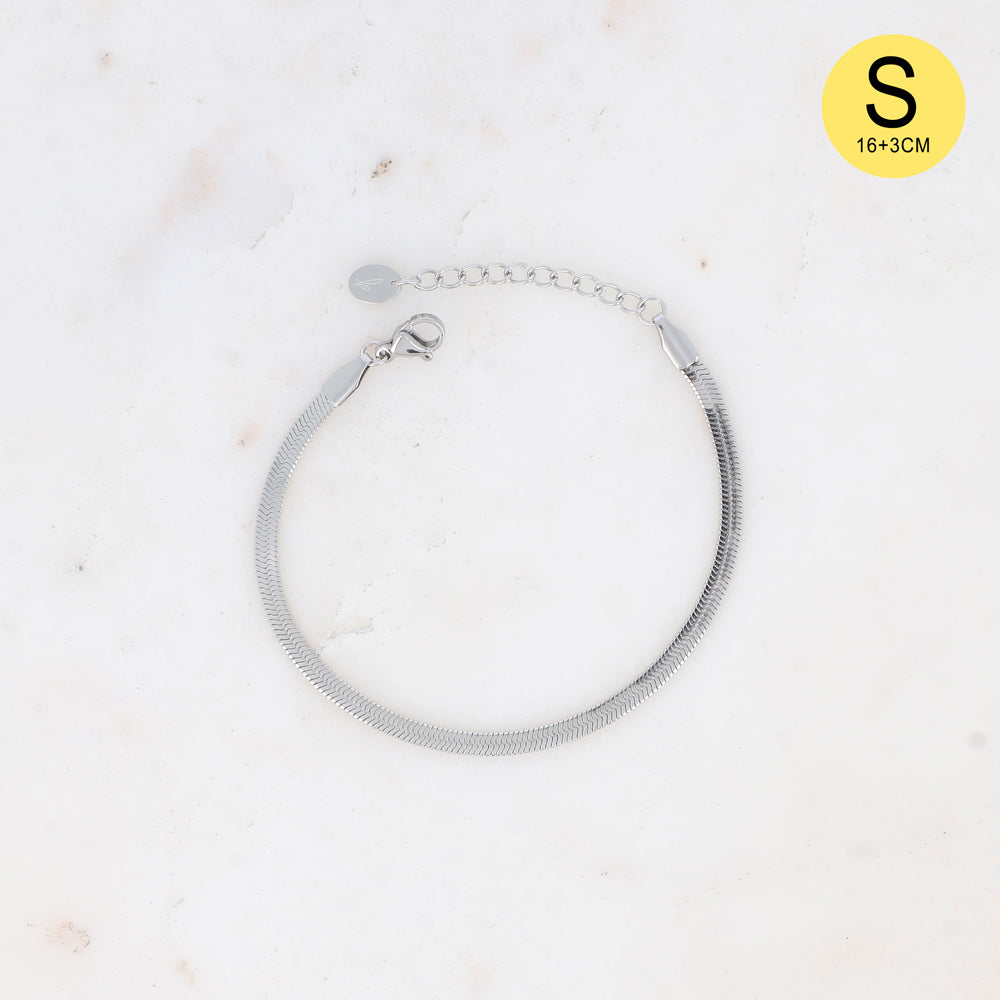 BRACELET KIRU S - MAILLE MIROIR / DORE OU ARGENT