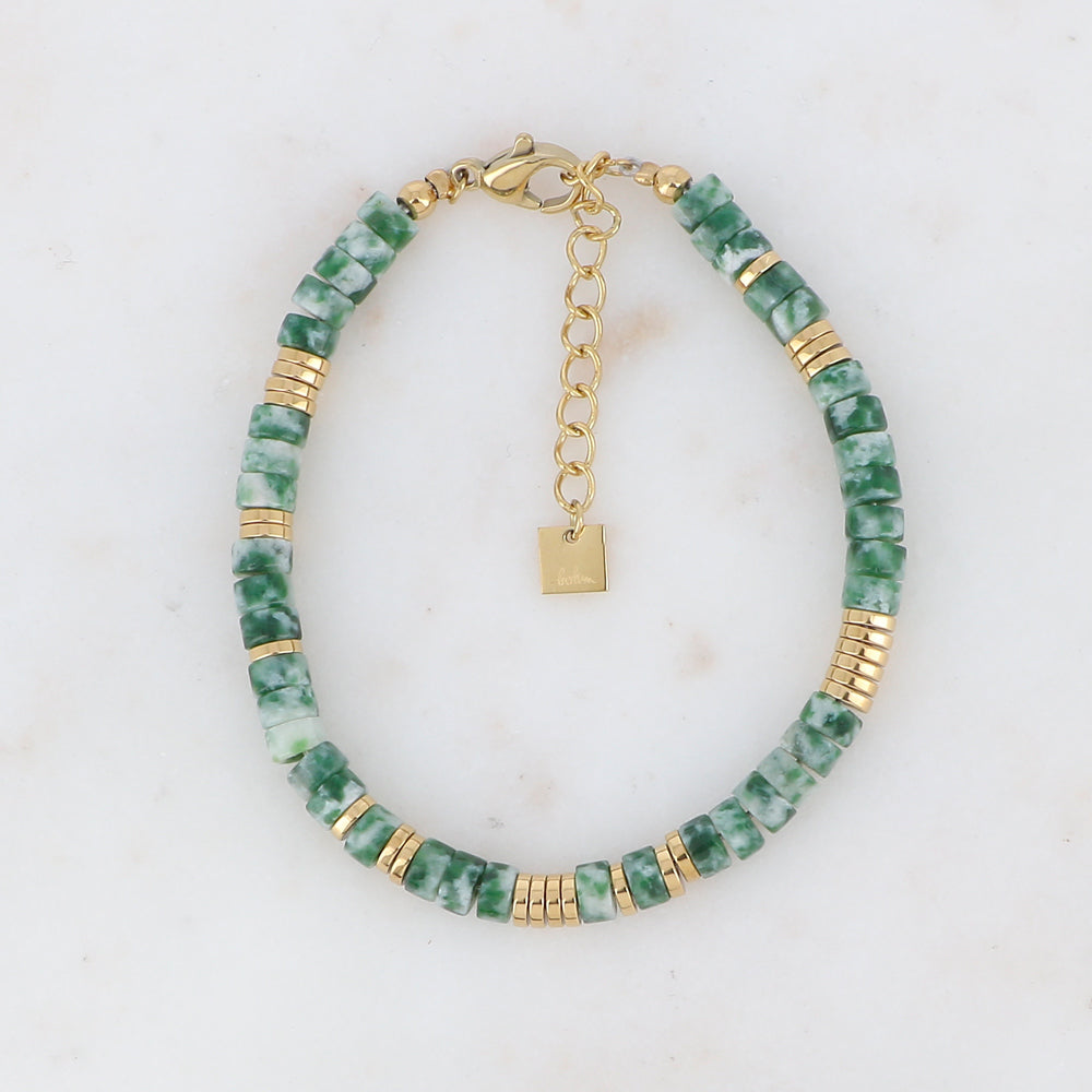 BRACELET OLIVINE AVEC PIERRE / DIFFERENTES COULEURS