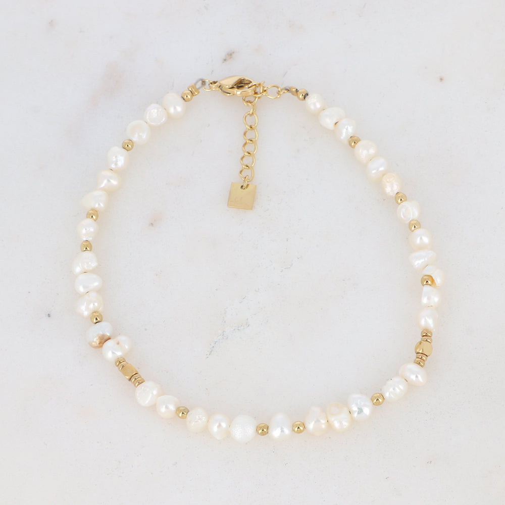 BRACELET DE CHEVILLE ODYSSEE AVEC PERLES D'EAU DOUCE