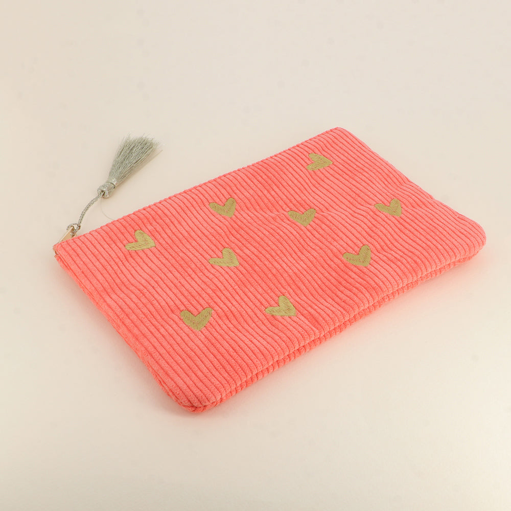TROUSSE - COEURS - VELOURS CÔTELE / PLUSIEURS COULEURS