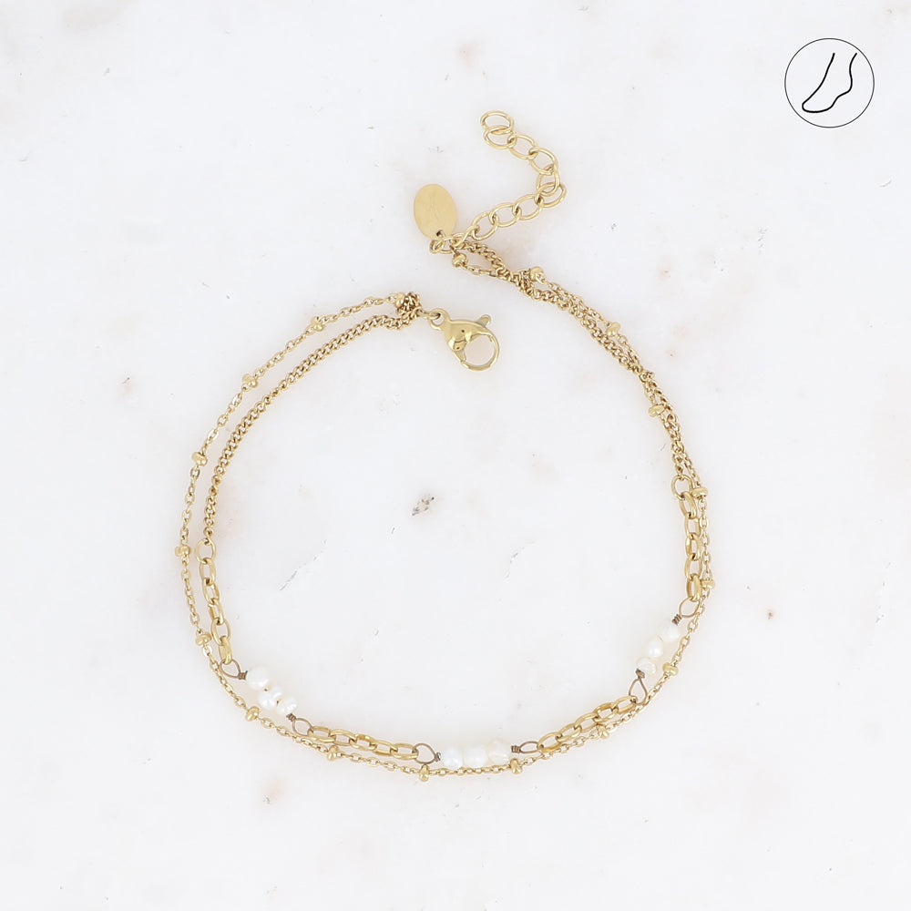 BRACELET DE CHEVILLE - 2 RANGS