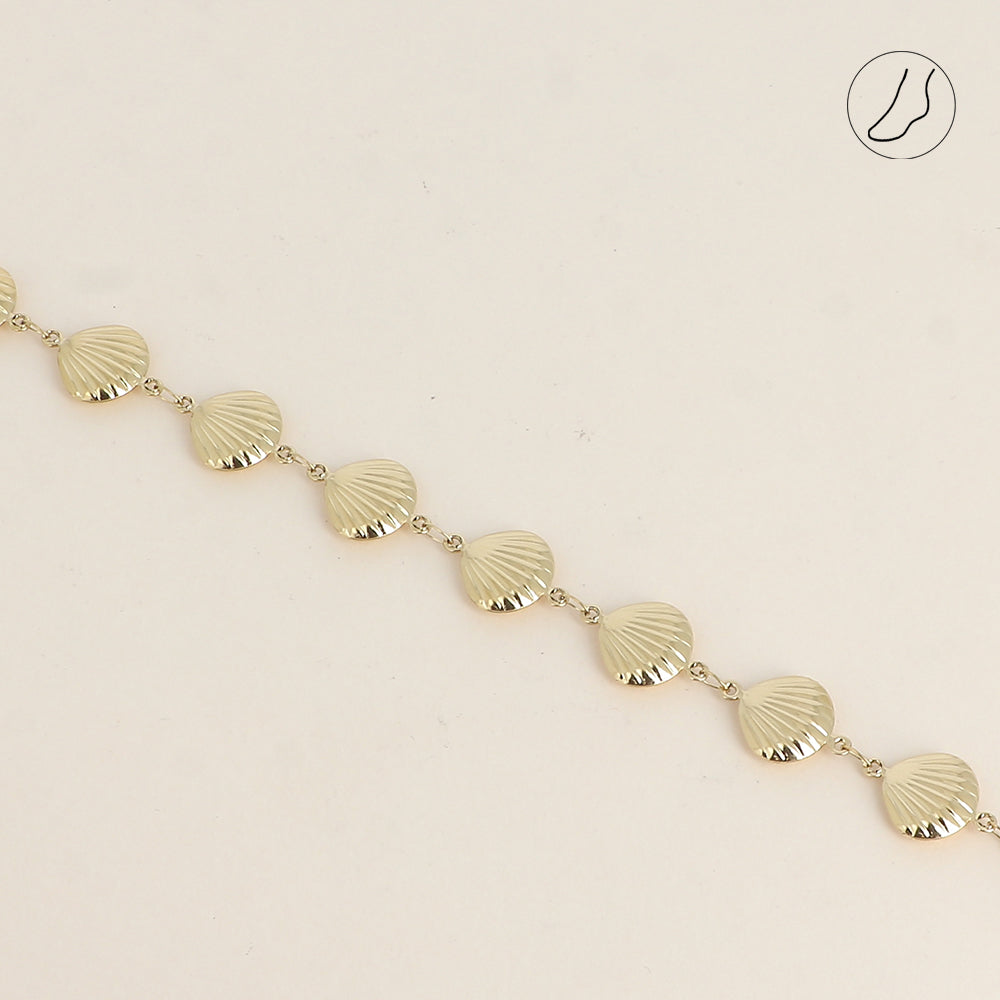BRACELET POUR CHEVILLE MAILLE COQUILLAGES