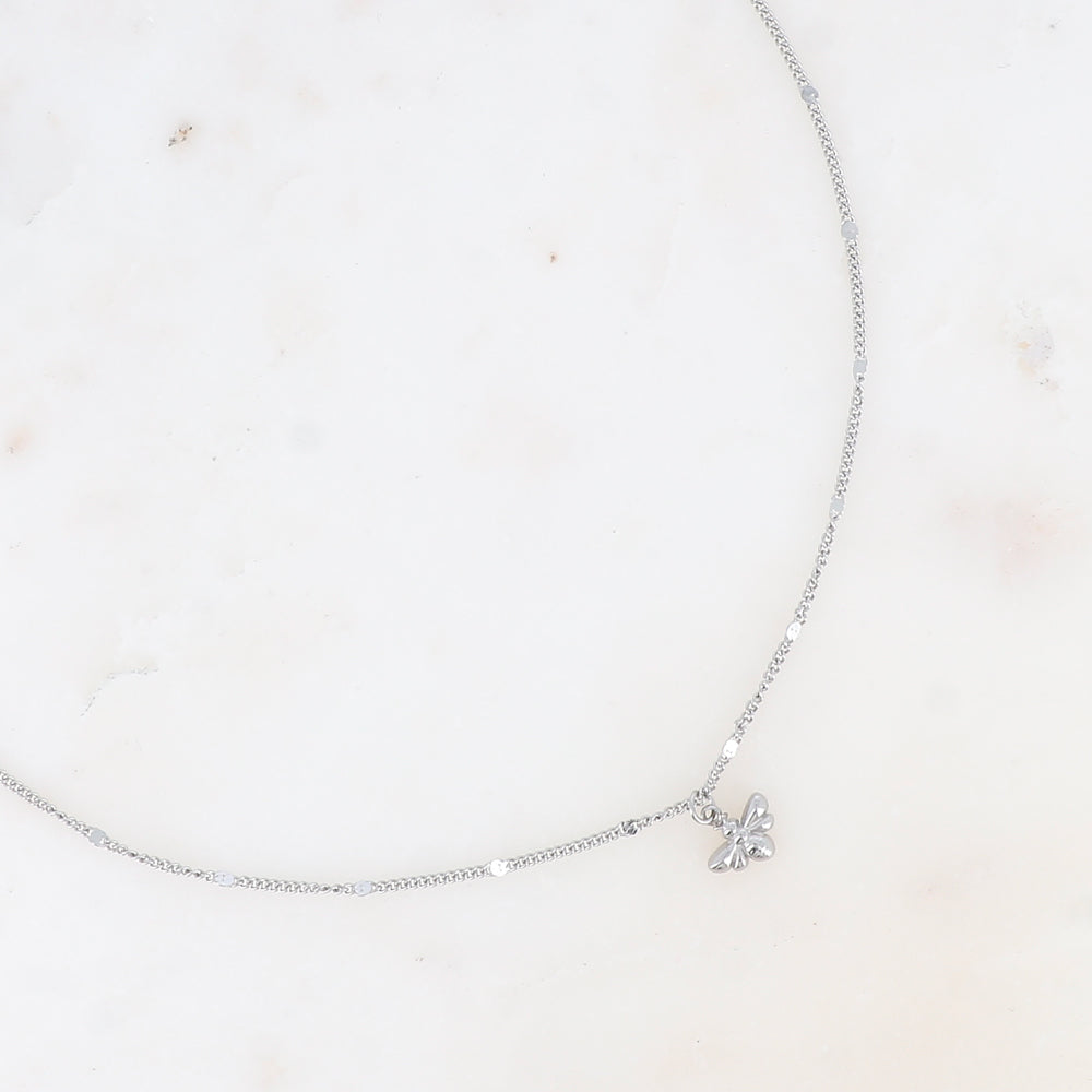 COLLIER - MAILLE FORCAT ET PENDENTIF PETITE ABEILLE