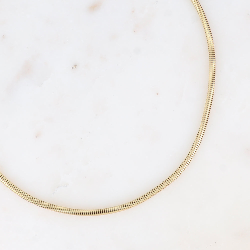 COLLIER - MAILLE SERPENT / DORE OU ARGENT