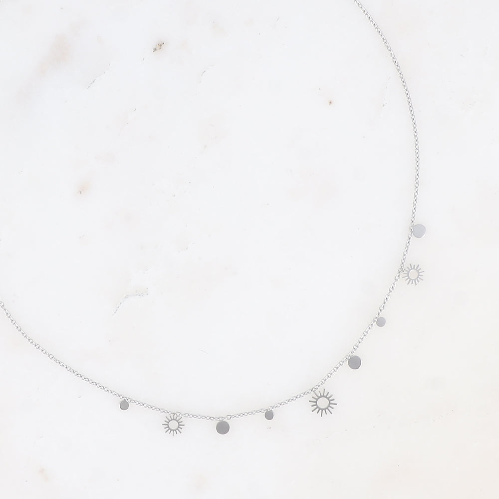 COLLIER - PAMPILLES RONDES ET SOLEIL