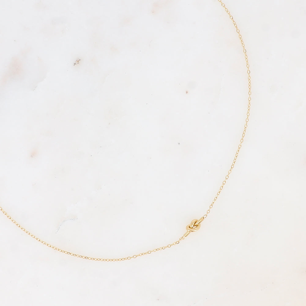 COLLIER LESIA - NOEUD / DORE OU ARGENT