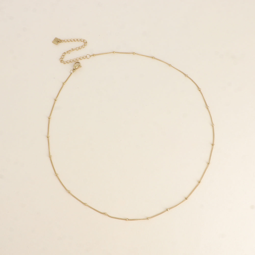COLLIER - MAILLE FORCAT AVEC PETITES BOULES