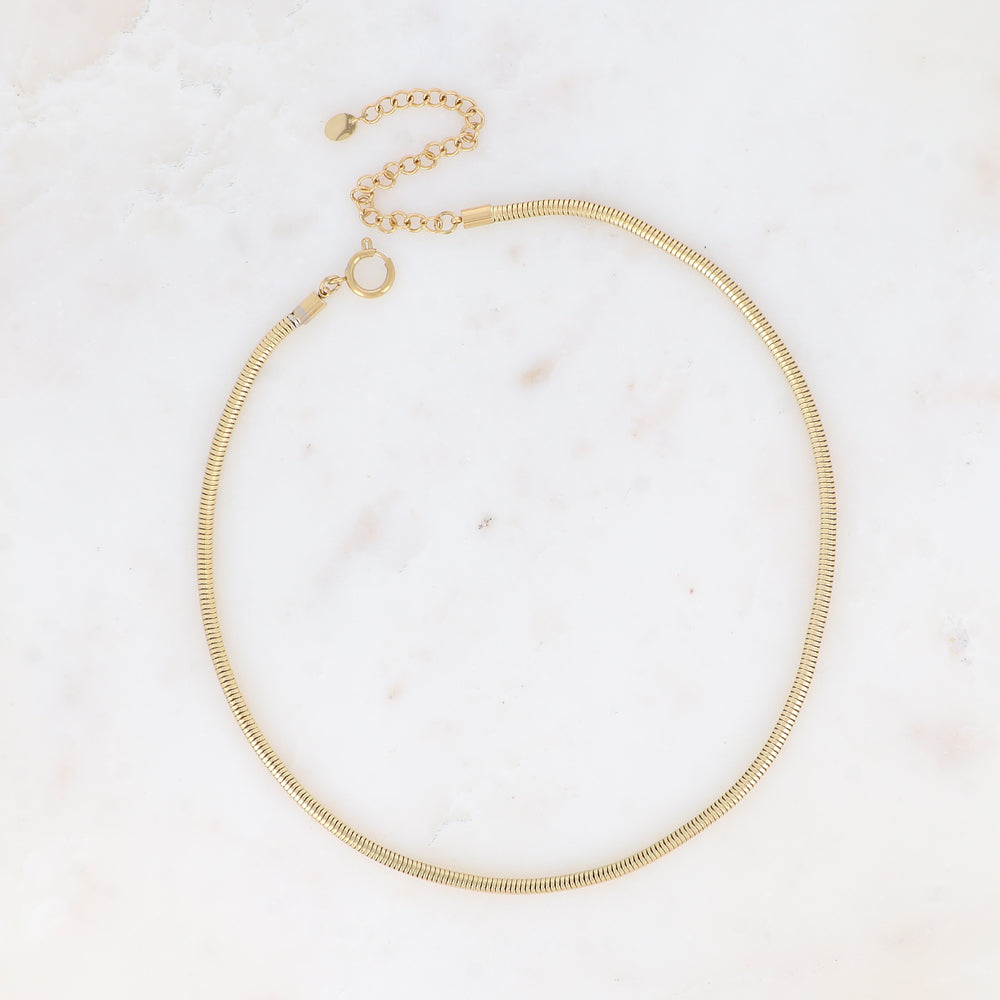 COLLIER - MAILLE SERPENT / DORE OU ARGENT