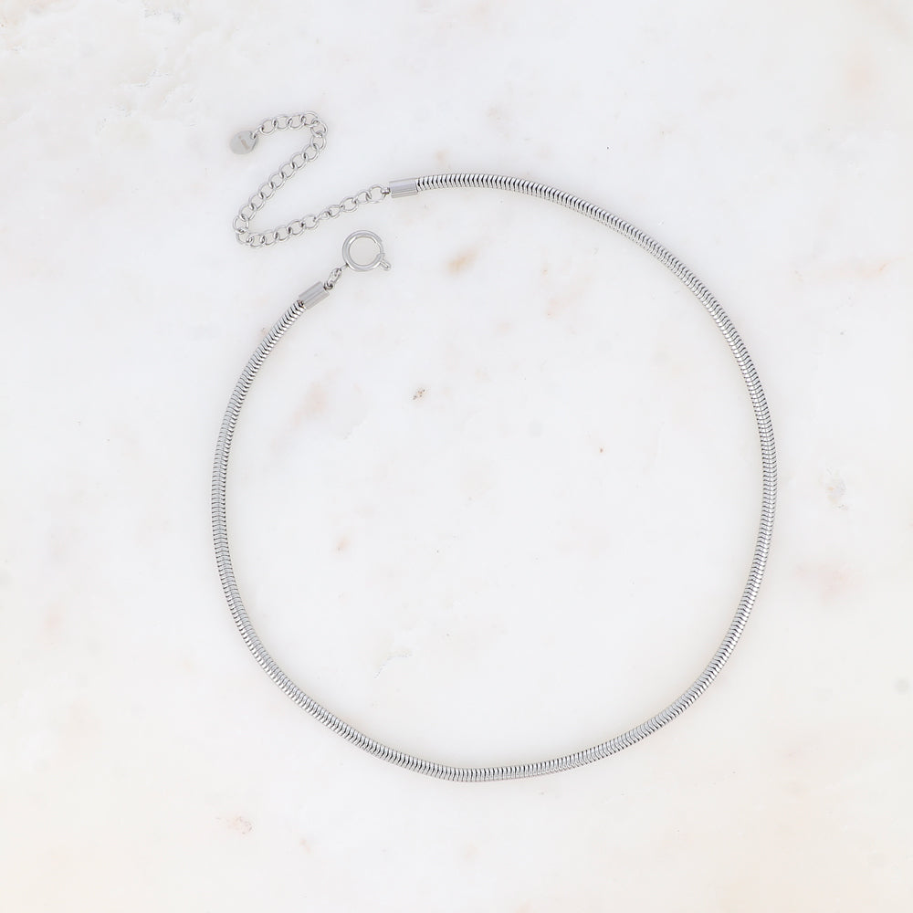 COLLIER - MAILLE SERPENT / DORE OU ARGENT