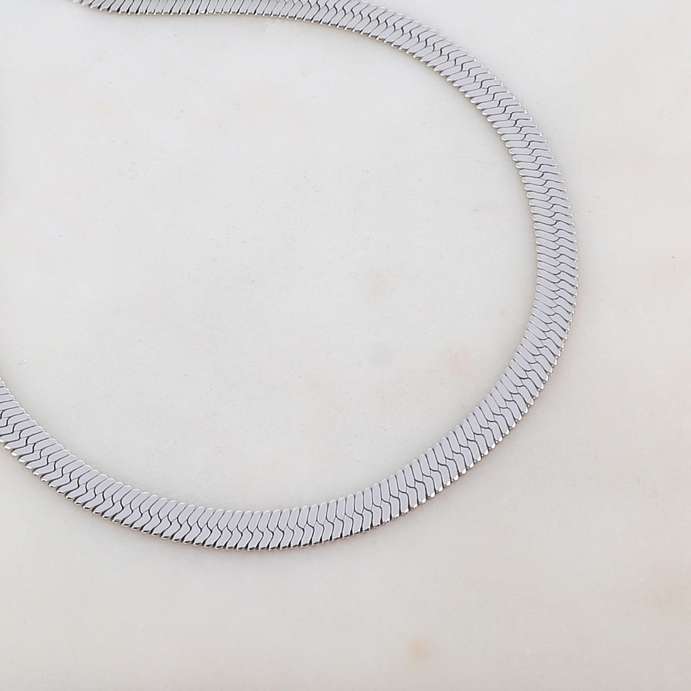 COLLIER EN MAILLE MIROIR / DORE OU ARGENT