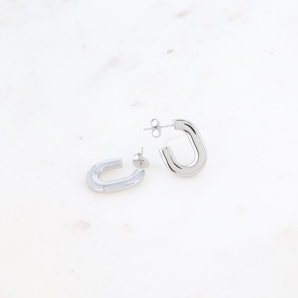 CREOLES - ANNEAU OVALE PLAT / DORE OU ARGENT